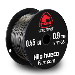 Stayer Bobina Hilo Hueco E71T-GS 0.45kg Ø0.9mm Soldadura Sin Gas Mig-Mag Autoprotegido Acero Carbono