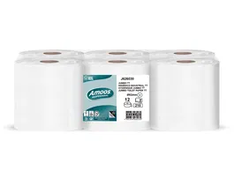 Amoos Jumbo Industrial Papel Higienico 2 Capas 30g/m2 Paquete de 12 Rollos