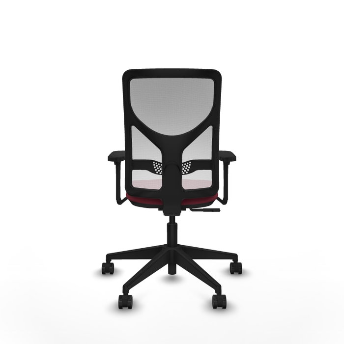 PIQUERAS Y CRESPO Silla de oficina Motilla con mecanismo Sincro, Granate y Blanco PIQUERAS Y CRESPO Silla de oficina Motilla con mecanismo Sincro, Granate y Blanco