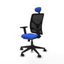 PIQUERAS Y CRESPO Silla de oficina Motilla con mecanismo Sincro/Traslack, Azul y Negro