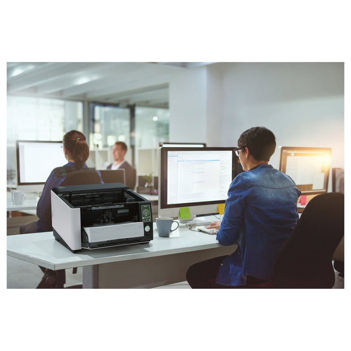 Ricoh FI-8820 Escáner de Documentos A3 con ADF, 120 ppm, 600 DPI, Escaneo Duplex, LCD Táctil 4.3", Negro y Gris