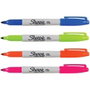 Sharpie Marcadores Permanentes Fine Surtido Neón, Punta Redonda 0,9 mm, 4 Unidades