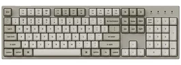 Keychron C2PX-M3 Teclado Mecánico Full Size con Interruptores Super Brown Hot-Swap RGB Blanco-Gris