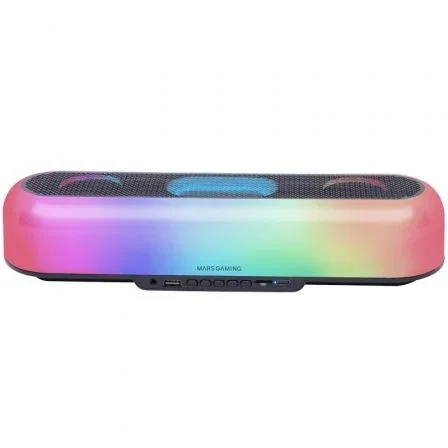 Mars Gaming Barra de Sonido Bluetooth RGB 360º MSB-ORB 20W, Negro, Bluetooth 5.2, Aux-In, FM y Transflash, Iluminación RGB 360º Mars Gaming Barra de Sonido Bluetooth RGB 360º MSB-ORB 20W, Negro, Bluetooth 5.2, Aux-In, FM y Transflash, Iluminación RGB 360º