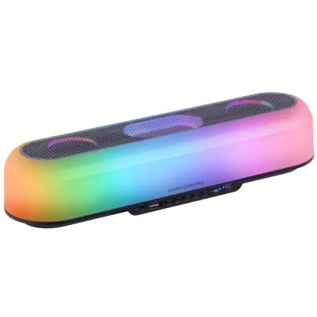 Mars Gaming Barra de Sonido Bluetooth RGB 360º MSB-ORB 20W, Negro, Bluetooth 5.2, Aux-In, FM y Transflash, Iluminación RGB 360º Mars Gaming Barra de Sonido Bluetooth RGB 360º MSB-ORB 20W, Negro, Bluetooth 5.2, Aux-In, FM y Transflash, Iluminación RGB 360º