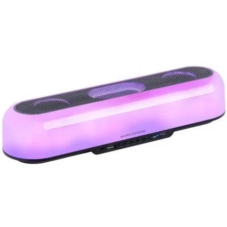 Mars Gaming Barra de Sonido Bluetooth RGB 360º MSB-ORB 20W, Negro, Bluetooth 5.2, Aux-In, FM y Transflash, Iluminación RGB 360º Mars Gaming Barra de Sonido Bluetooth RGB 360º MSB-ORB 20W, Negro, Bluetooth 5.2, Aux-In, FM y Transflash, Iluminación RGB 360º
