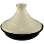 Staub Tajine Redonda 28 cm en Hierro Fundido, Negro y Crema, 2 L