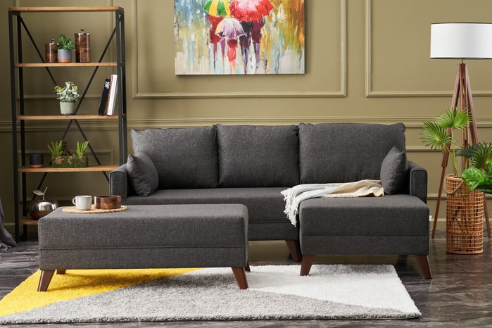 Atelier Del Sofa Sofá Cama Esquinero Bella Mini Derecho - Antracita Atelier Del Sofa Sofá Cama Esquinero Bella Mini Derecho - Antracita
