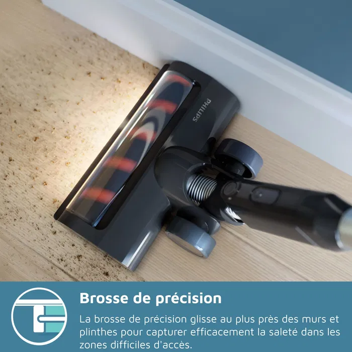 Philips XC3033/01 Aspiradora Vertical Inalámbrica PowerCyclone 8 Hasta 60 Minutos Duración Batería Verde Cargo