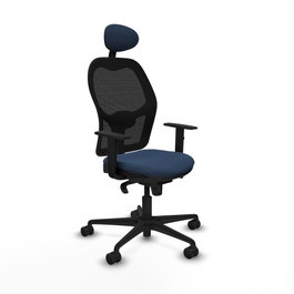 PIQUERAS Y CRESPO Silla de oficina Jorquera Azul Marino y Negro