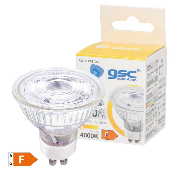 GSC Evolution Bombilla LED dicroica cristal 5W GU10 4000K
