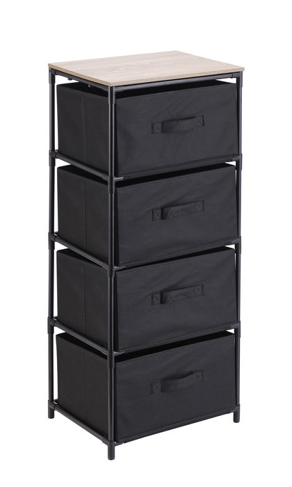 Confortime Cajonera TNT/Madera 4 Cajones 40 x 30 x 90 cm (4 Unidades)