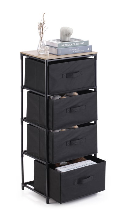 Confortime Cajonera TNT/Madera 4 Cajones 40 x 30 x 90 cm (4 Unidades)