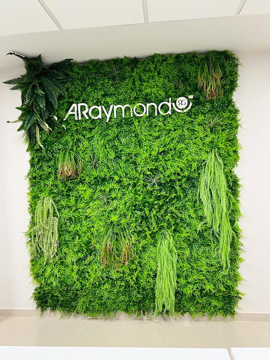 Oplante Jardín Vertical Artificial Helecho Anti-UVA Verde Plástico 100x100 cm