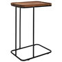 Home Deco Factory Mesa Auxiliar Sofá Acacia Cocooning Tablero Madera Patas Metal 40x30x55 cm