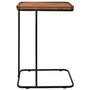 Home Deco Factory Mesa Auxiliar Sofá Acacia Cocooning Tablero Madera Patas Metal 40x30x55 cm