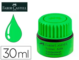 Faber Castell Textliner 1549 Bote Recambio Tinta Rotulador Fluorescente Verde 30 ml