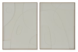 DKD Home Decor Cuadro de Papel Maché Abstracto Pack de 2