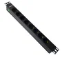 PHASAK BNS 3518 Regleta Rack 19" 8 Tomas Schuko 16A 3500W 250V Color Negro 1.5 m