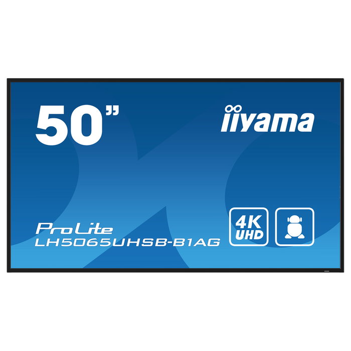 iiyama LH5065UHSB-B1AG 127cm/50" 4K UHD VA Touch 9,5ms 60Hz 24/7 2xHDMI DP LAN WiFi 20W Speaker Black