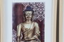 DKD Home Decor Cuadro Buda Enmarcado Dorado Pack de 4 Surtido 35x2x45 cm