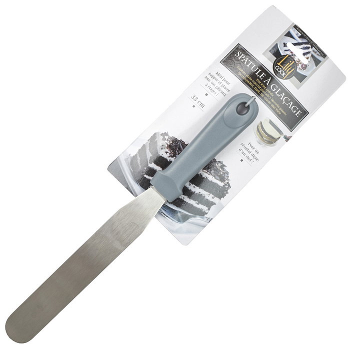 Lily Cook Espátula Alisadora para Glaseado 33 cm - Mango de Plástico - Colores Surtidos: Turquesa, Gris, Burdeos