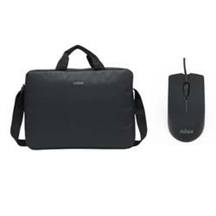 Nilox Maletín para Portátil 15,6 Pulgadas Negro con Ratón USB