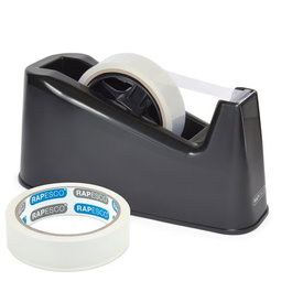 RAPESCO Portarrollos 500 Negro con 2 cintas