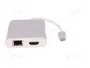 QOLTEC Adaptador USB 3.0 y 3.1 Blanco