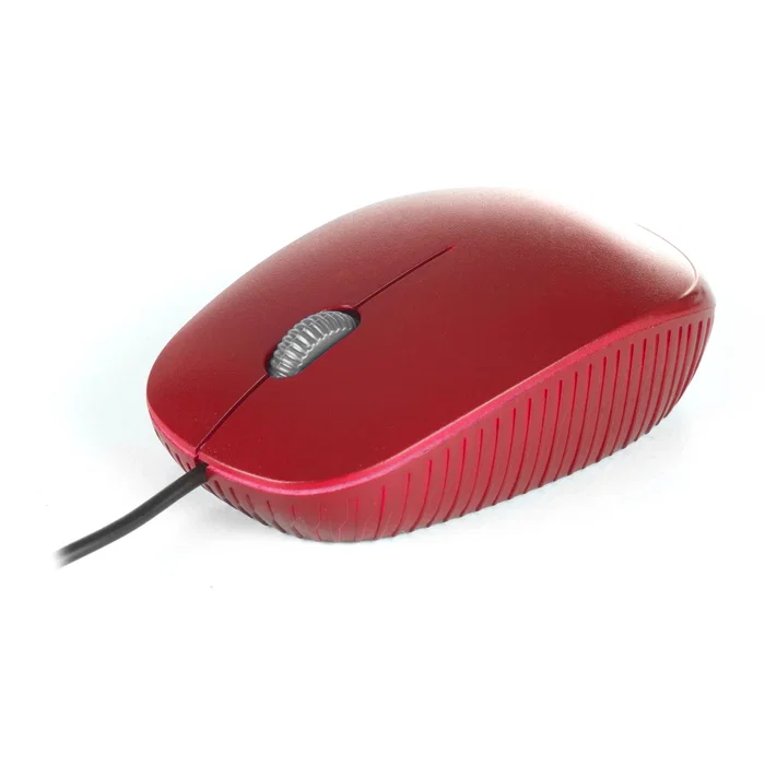 NGS Flame Ratón Óptico USB para PC, 1000 DPI, Color Rojo, Diseño Ergonomico para Mano Derecha