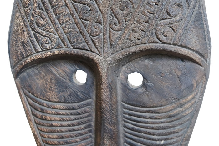 DKD Home Decor Figura Máscara Tribal de Suar y Hierro DKD Home Decor Figura Máscara Tribal de Suar y Hierro