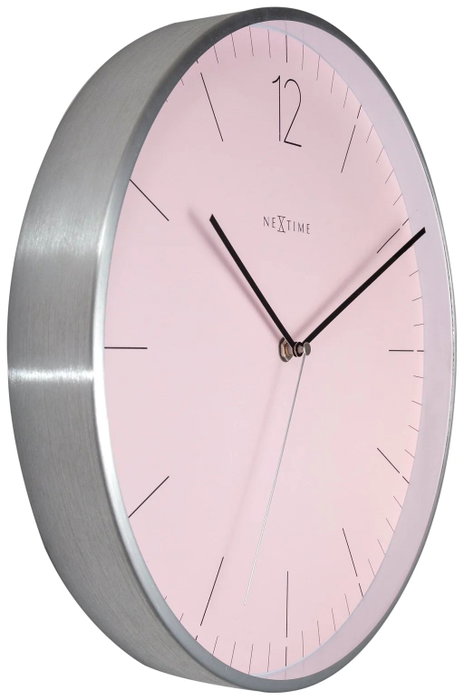 Nextime Reloj de Pared 3254RZ Essential Silver Rosa y Gris 34cm Nextime Reloj de Pared 3254RZ Essential Silver Rosa y Gris 34cm