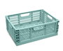 KioKids Caja de Almacenaje Plegable Salvia 40x30x15 Polipropileno Organizadora