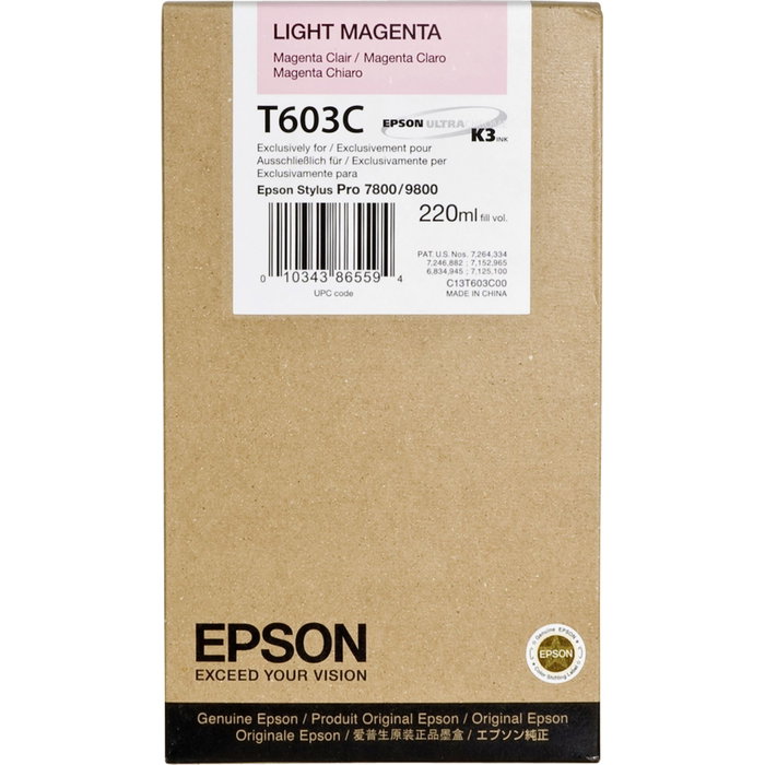 Epson T603C Magenta claro Cartucho de tinta 220ml