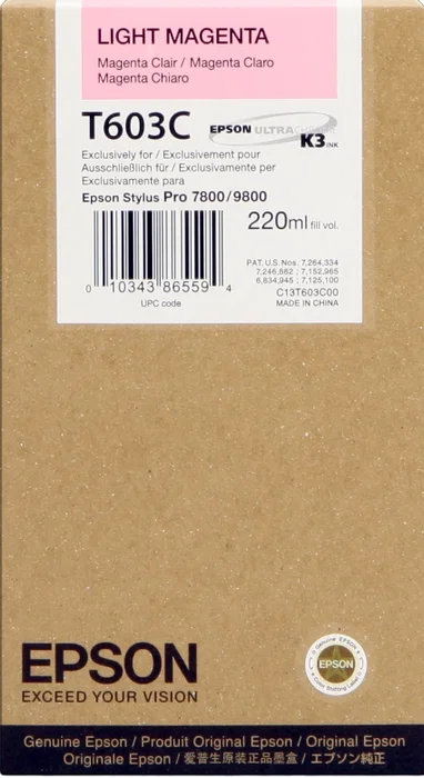 Epson T603C Magenta claro Cartucho de tinta 220ml