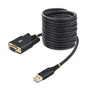 StarTech.com Cable Adaptador USB a RS-232 de Módem Nulo, 3 m, Negro