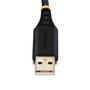 StarTech.com Cable Adaptador USB a RS-232 de Módem Nulo, 3 m, Negro