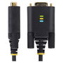 StarTech.com Cable Adaptador USB a RS-232 de Módem Nulo, 3 m, Negro
