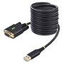 StarTech.com Cable Adaptador USB a RS-232 de Módem Nulo, 3 m, Negro