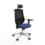 PIQUERAS Y CRESPO Silla de oficina Mardos con mecanismo Sincro, Azul marino y Negro