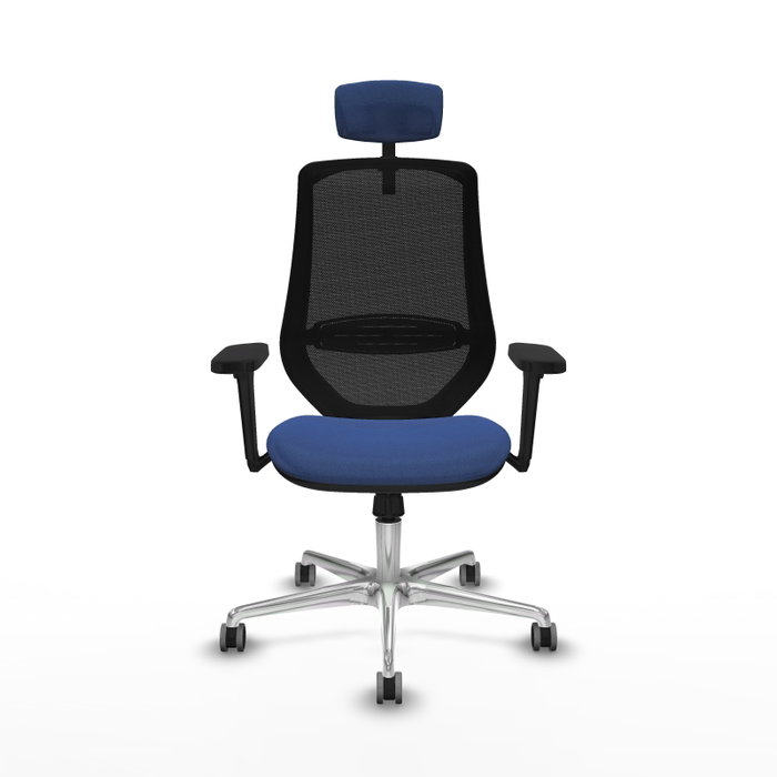 PIQUERAS Y CRESPO Silla de oficina Mardos con mecanismo Sincro, Azul marino y Negro