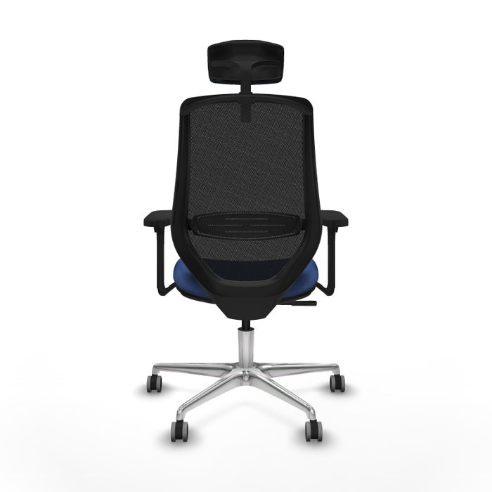 PIQUERAS Y CRESPO Silla de oficina Mardos con mecanismo Sincro, Azul marino y Negro