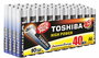 TOSHIBA Promo Pack 80 Pilas Alcalinas AA + AAA con Linterna Blanca de Regalo