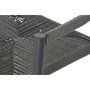 DKD Home Decor Sofá de 2 Plazas de Aluminio y Ratán Negro y Gris Oscuro