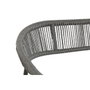 DKD Home Decor Sofá de 2 Plazas de Aluminio y Ratán Negro y Gris Oscuro
