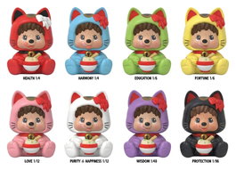 Funmaker Inc. Monchhichi Rokimoto Figura Cup of Fun Lucky Cat Series Blind Box (6 unidades)