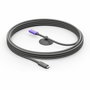 Logitech Cable USB Activo USB-C a USB-C de 5 m para MeetUp 2, Grafito y Violeta