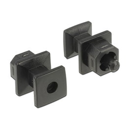 DeLOCK Cubierta antipolvo para socket TOSLINK con mango, 10 unidades, Negro