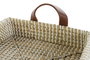 DKD Home Decor Bandeja Decoracion Set de 2 Marron Claro Natural Seagrass y Pu 32 x 9 x 41 cm