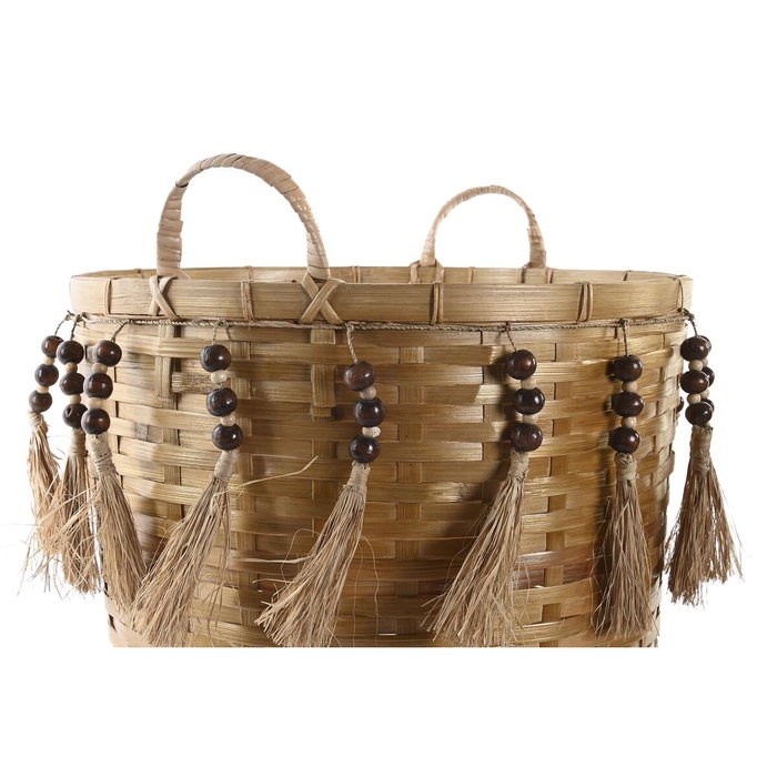 DKD Home Decor Set de 3 Cestas de Bambú Multicolor
